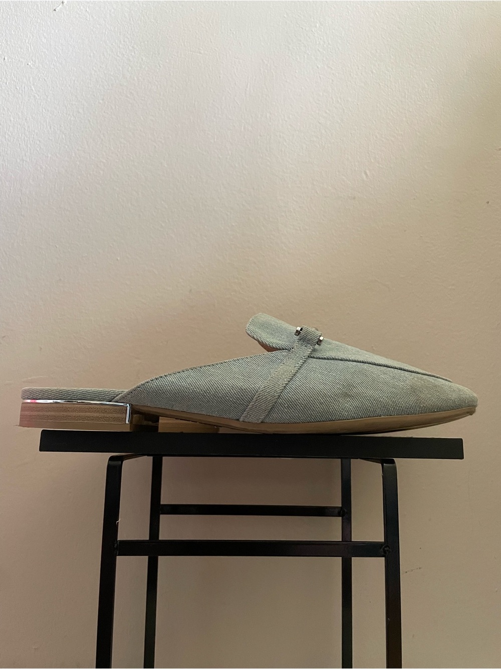 Call It Spring Pale Blue Denim Slip-on Mules – Size 10 *Flaw - Picture 8 of 15